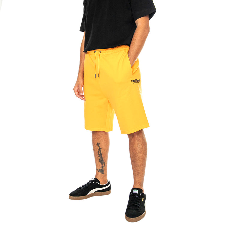 Hudson Script Sweat Short Apricot - Bermuda in Felpa Uomo Arancioni PFD0361-C03 . PENFIELD 