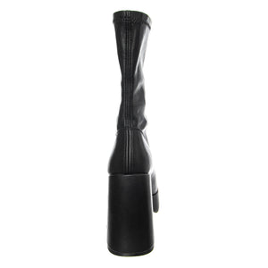 HIDDEN BLACK STRETCH PU - Stivaletti alla Caviglia Donna Neri WSSHIDDEN-BLK . WINDSOR SMITH 