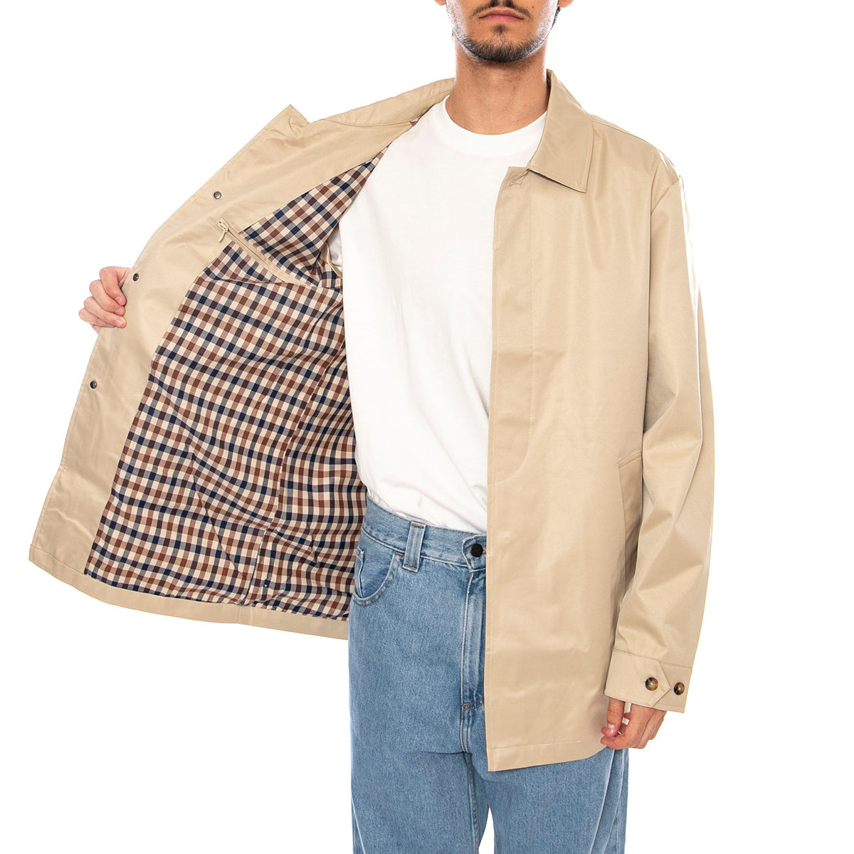 Aquascutum Iconic Caban Beige - Giacca Uomo Beige AA_B005_JK005 . AQUASCUTUM 