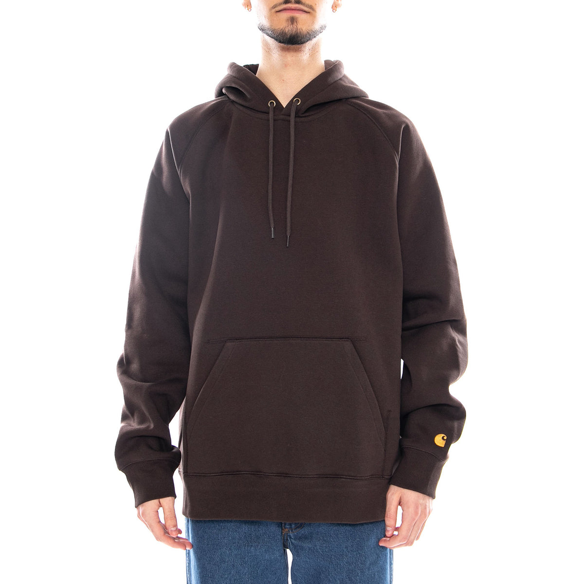 Hooded Chase Sweat Tobacco / Gold - Felpa con Cappuccio Uomo Marrone I033661.00WXX . CARHARTT WIP 