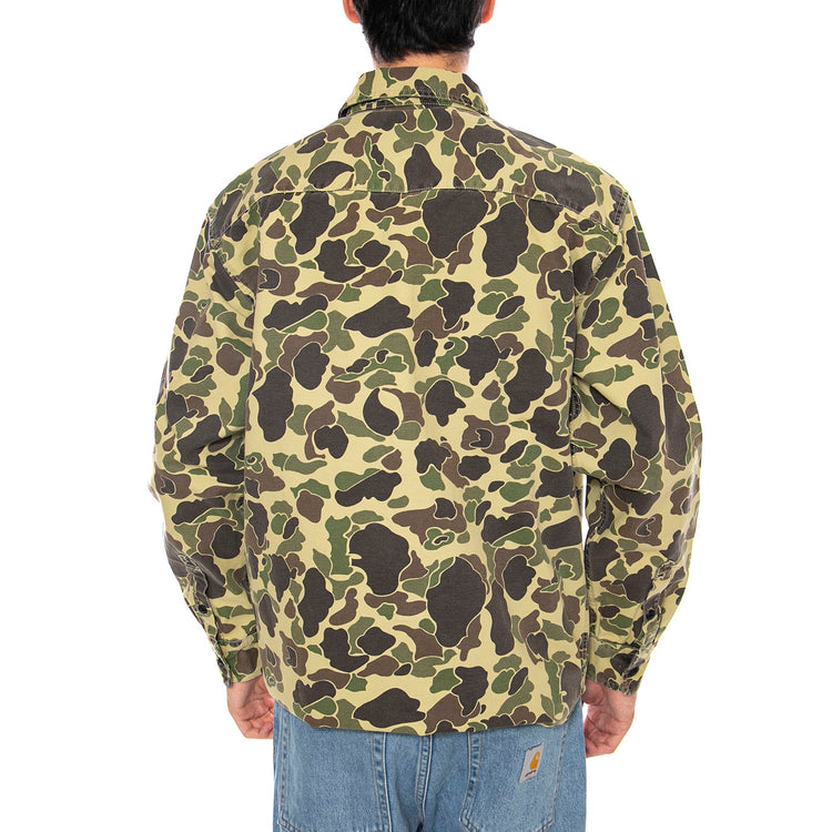 L/S Duck Shirt Camo Duck, Green - Camicia Uomo Multicolore I033769.2EQ06 . CARHARTT WIP 