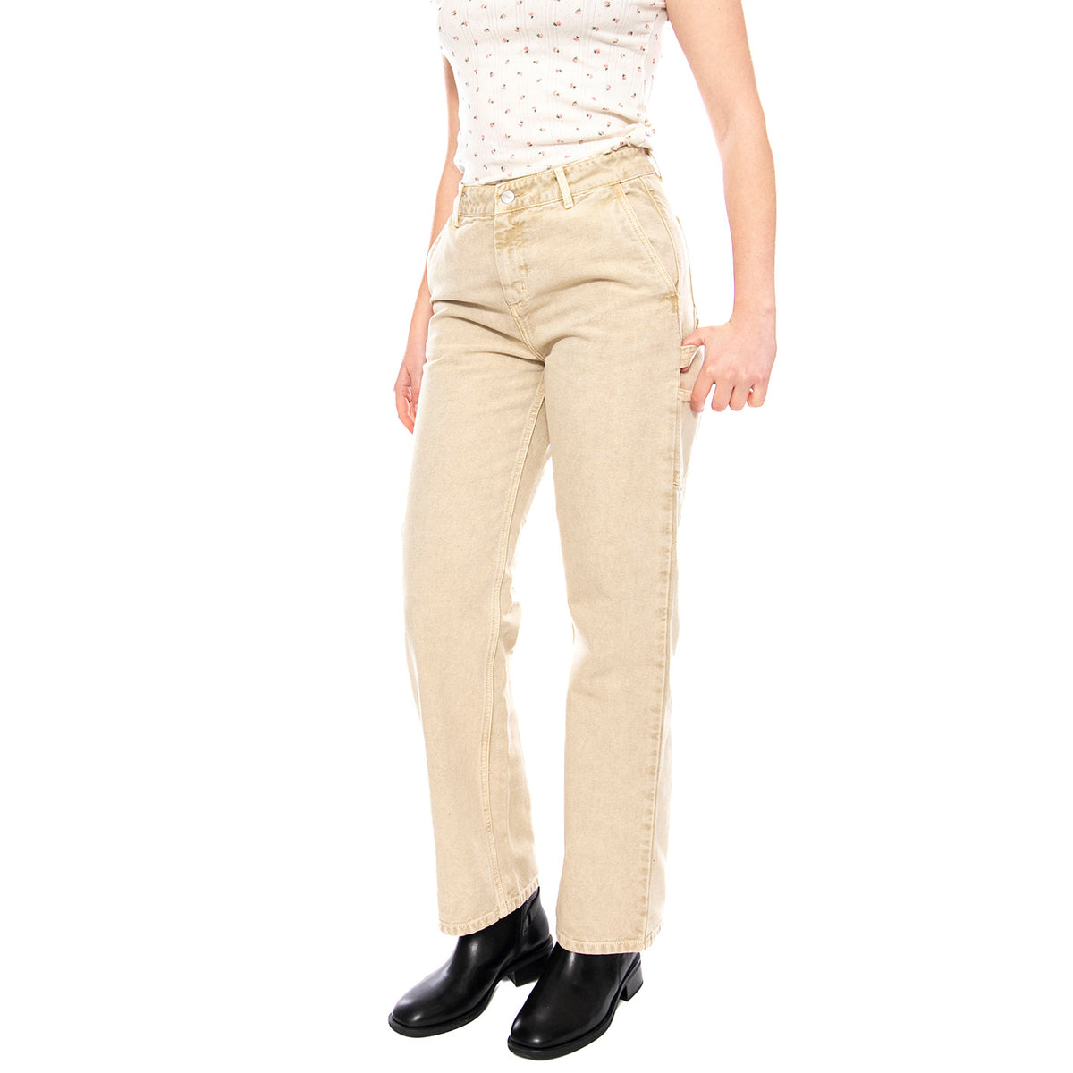 Jeans Straight Carhartt WIP Pierce - Pantaloni Denim Donna Beige I035576-07E5F . CARHARTT WIP 