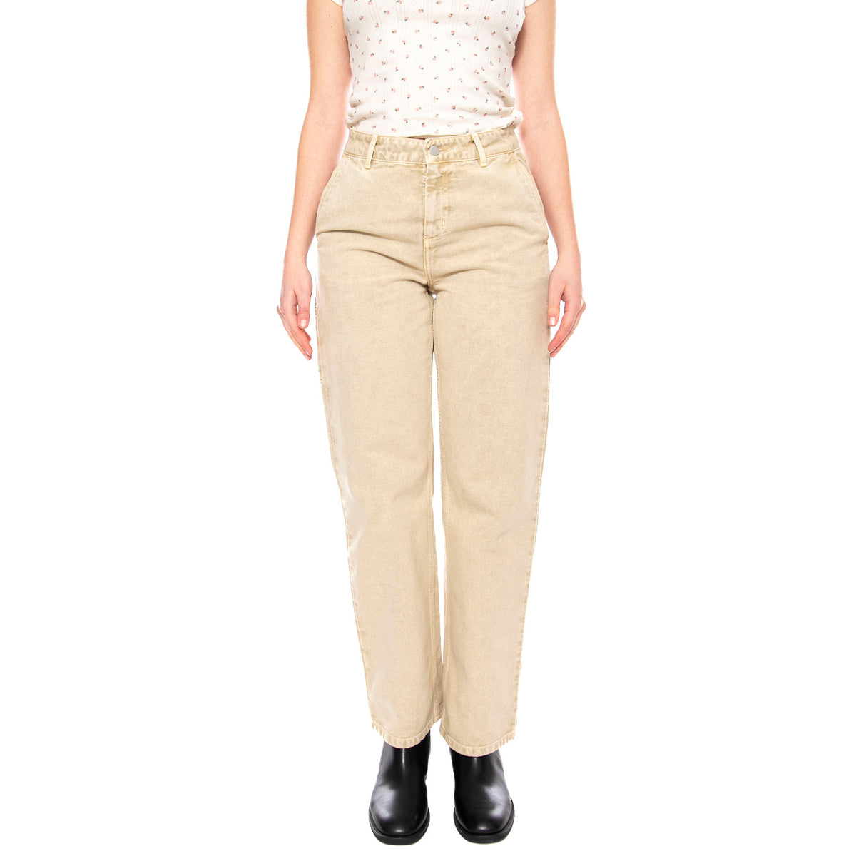 Jeans Straight Carhartt WIP Pierce - Pantaloni Denim Donna Beige I035576-07E5F . CARHARTT WIP 