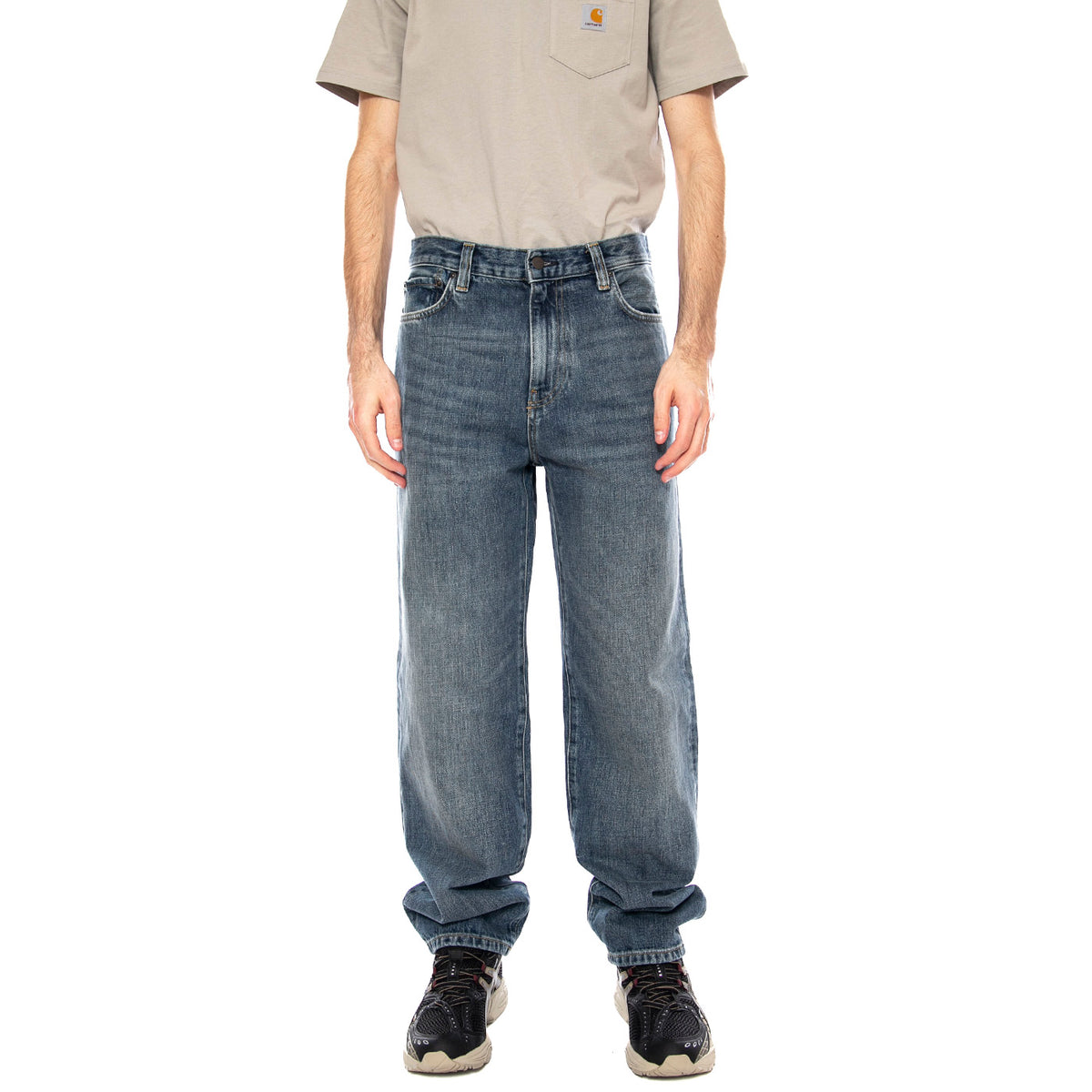 Aaron Pant Blue Denim -- Jeans Uomo Blu I035879.014L . CARHARTT WIP 