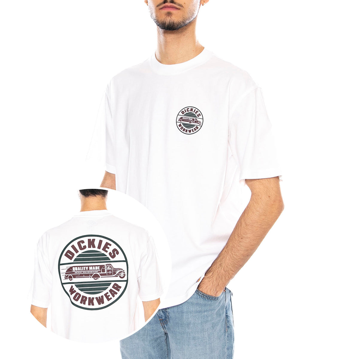 Dickies Circle Tee SS -- Maglietta Uomo Bianca DK0A87QL0WH1 . DICKIES 