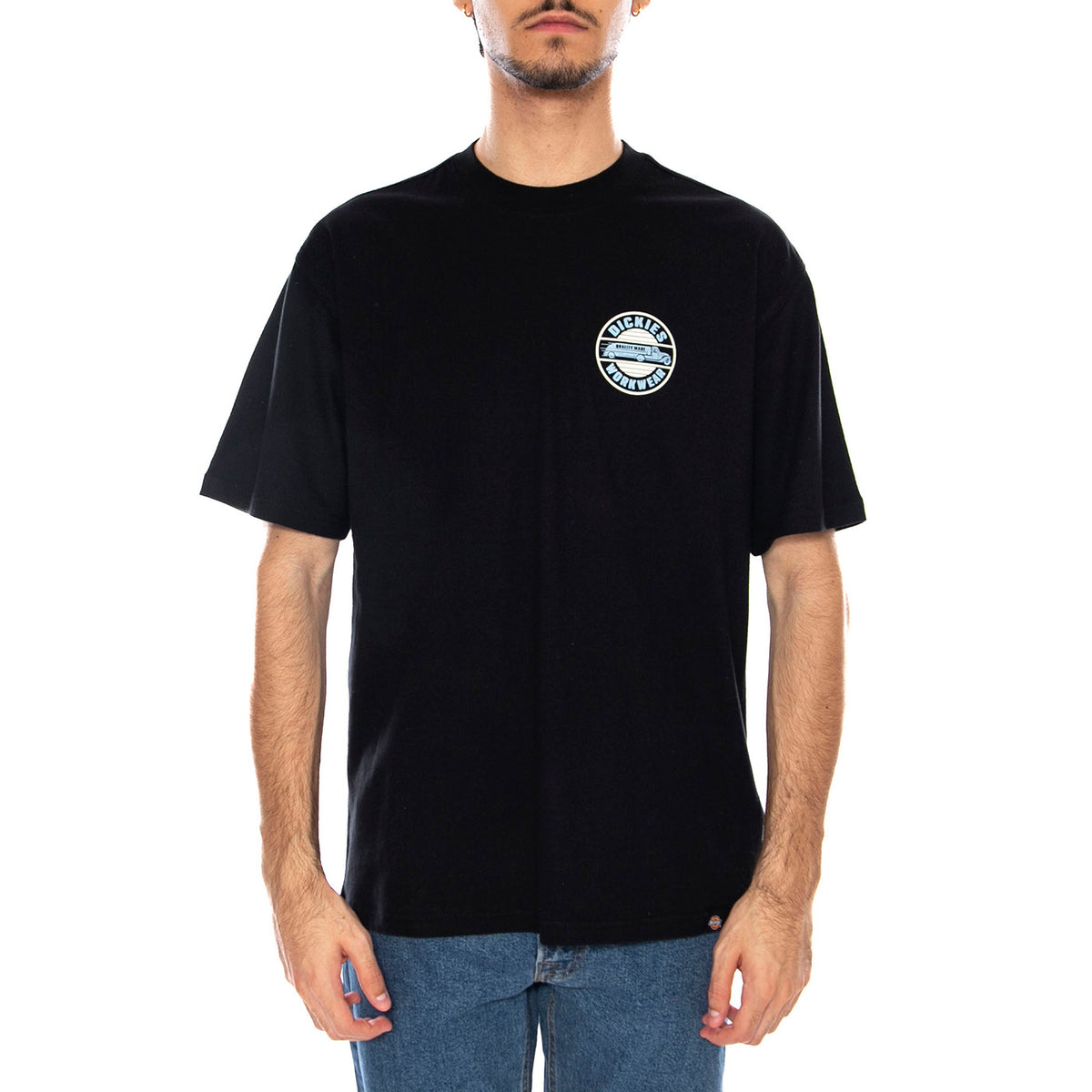 DICKIES Circle Tee Black - Maglietta Girocollo Uomo Nera DK0A87QLBLK1 . DICKIES 