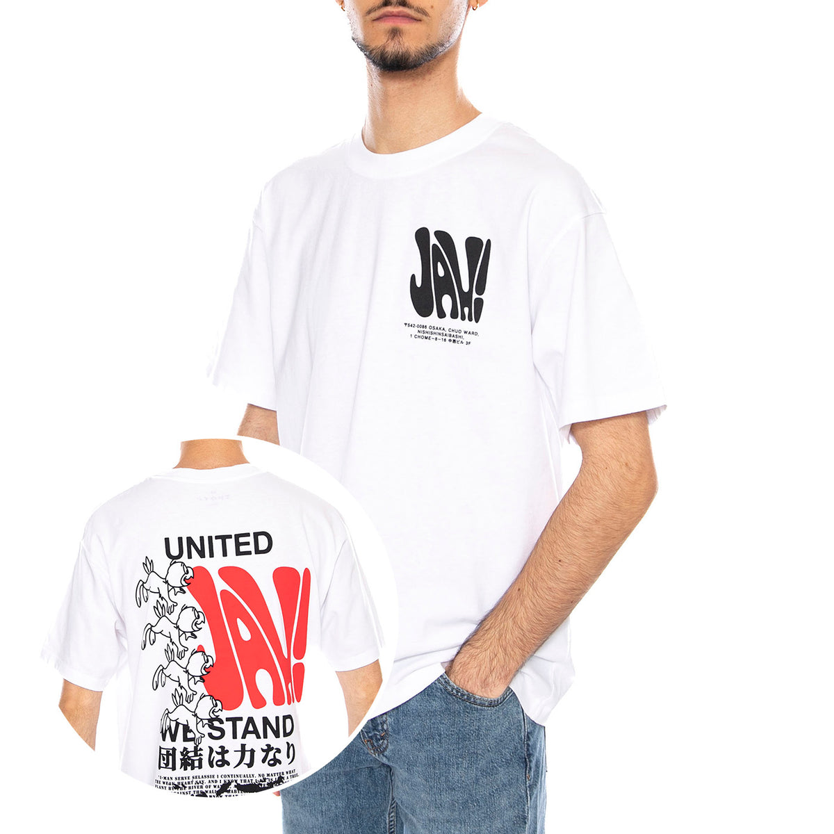 UNITED WE STAND TS White -- Maglietta Girocollo Uomo Bianca I036399. 02.67 EDWIN 