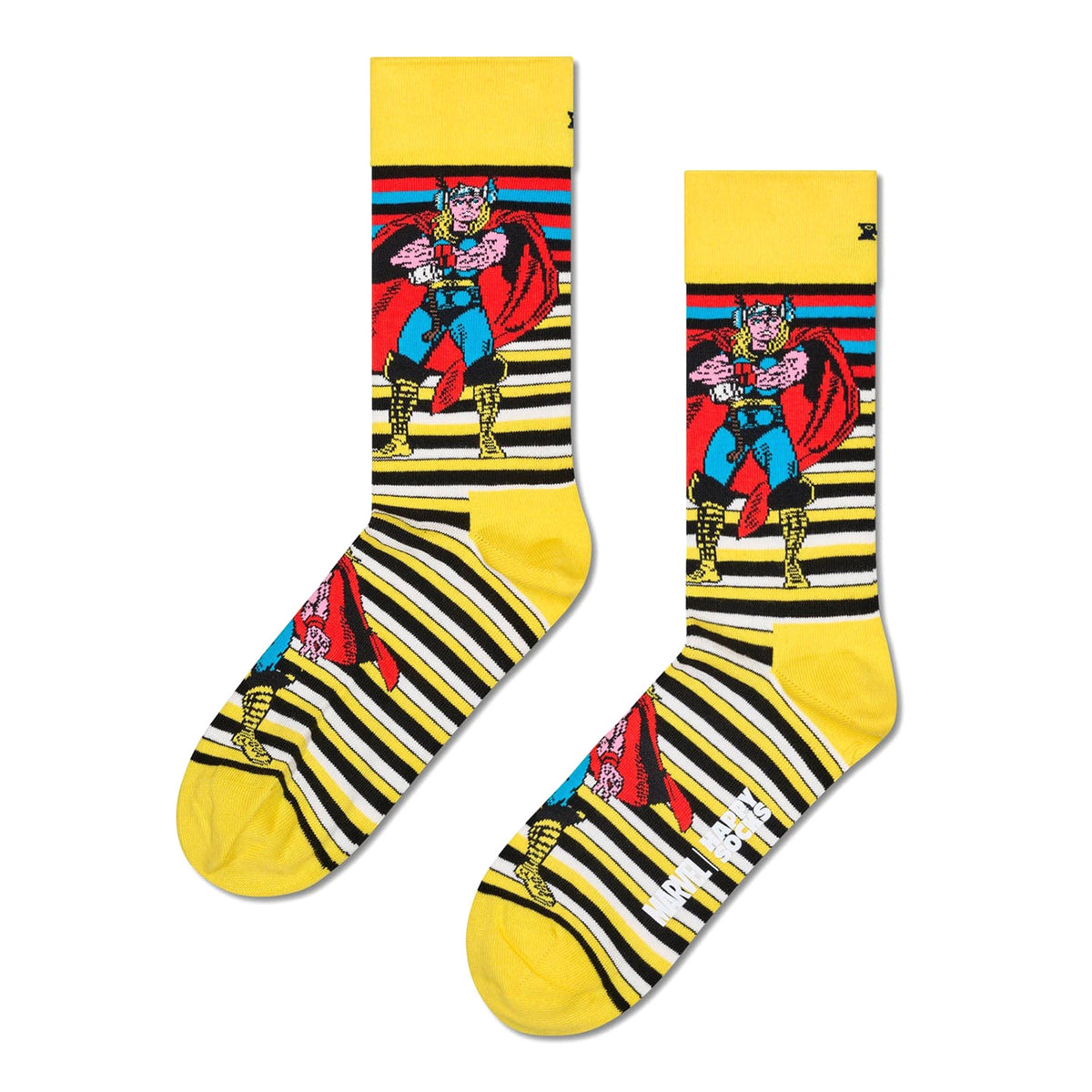 Marvel Thor Sock -- Calzini Uomo Multicolore P003593 YELLOW HAPPY SOCKS 