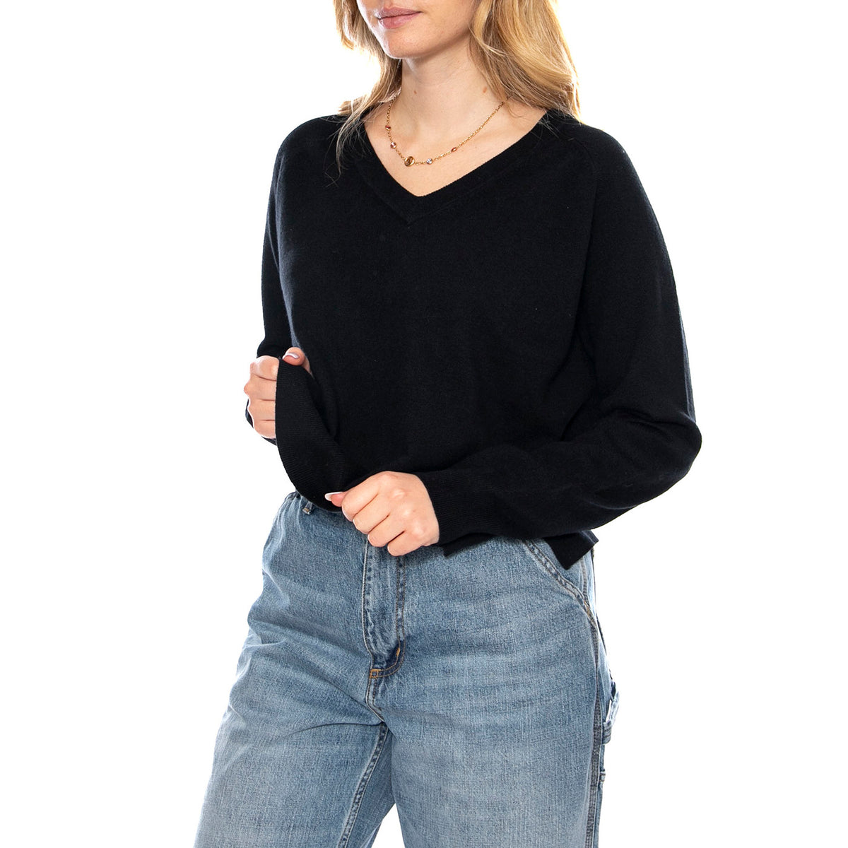 Super Soft V-Neck Pullover Anthracite Nig Black -- Maglione Donna Nero 0046F-0000 . LEVIS 
