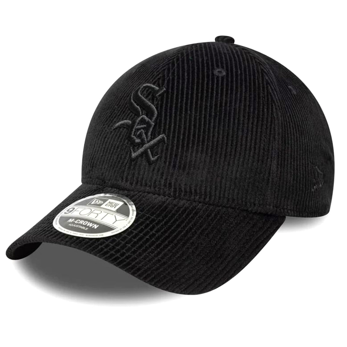 Cord 9FORTY® McCrown Chicago Black - Cappellino con Visiera Uomo Nero<BR/><BR/><BR/><BR/>Materiale: 100% cotone<BR/><BR/><BR/>Struttura: morbida con pannelli classici<BR/><BR/><BR/>Chiusura: regolabile con cinturino posteriore<BR/><BR/><BR/>Visiera  60758924 WHITE SOX BLK NEW ERA 