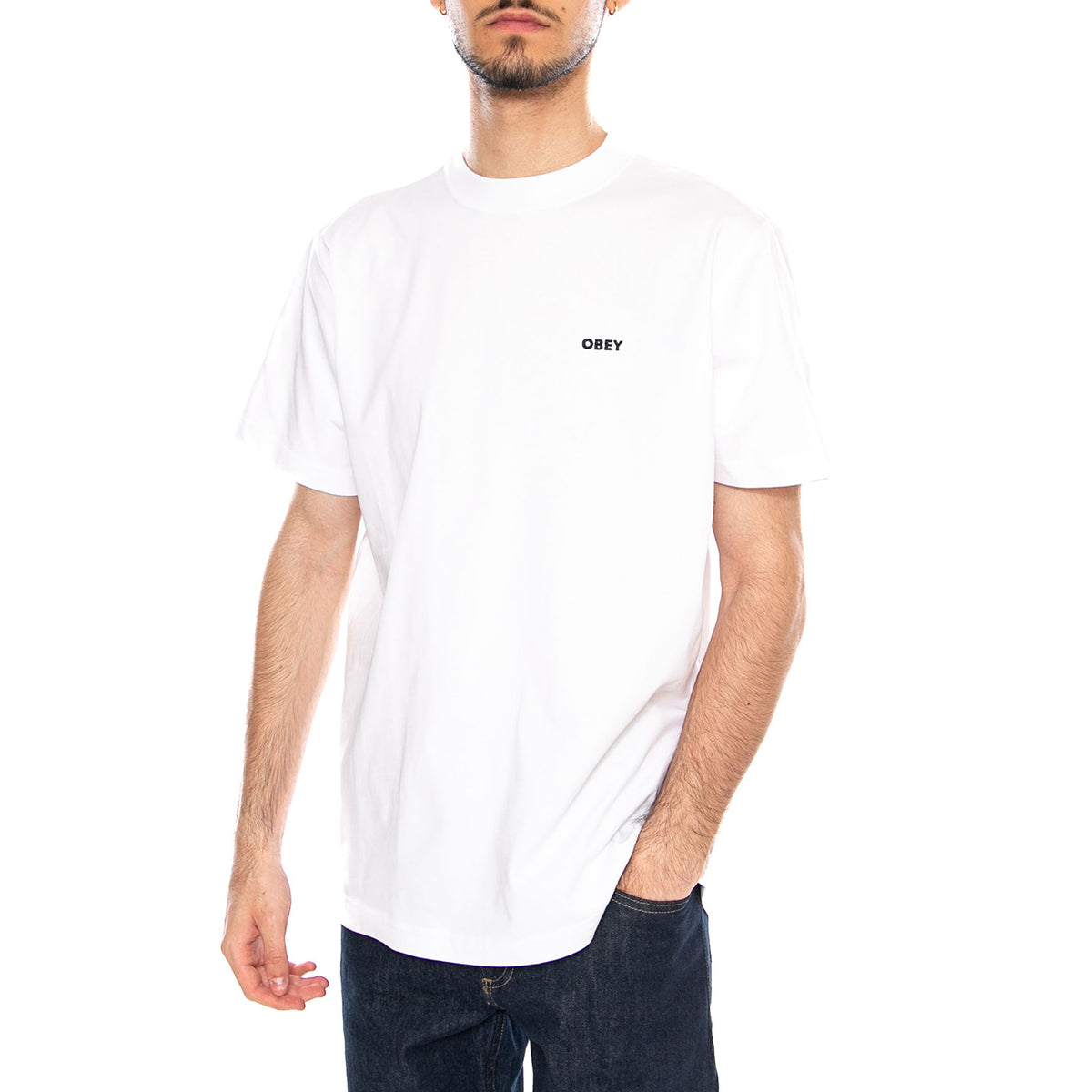Established Works Bold Tee SS White - Maglietta Girocollo Uomo Bianca 131080365 WHT OBEY 