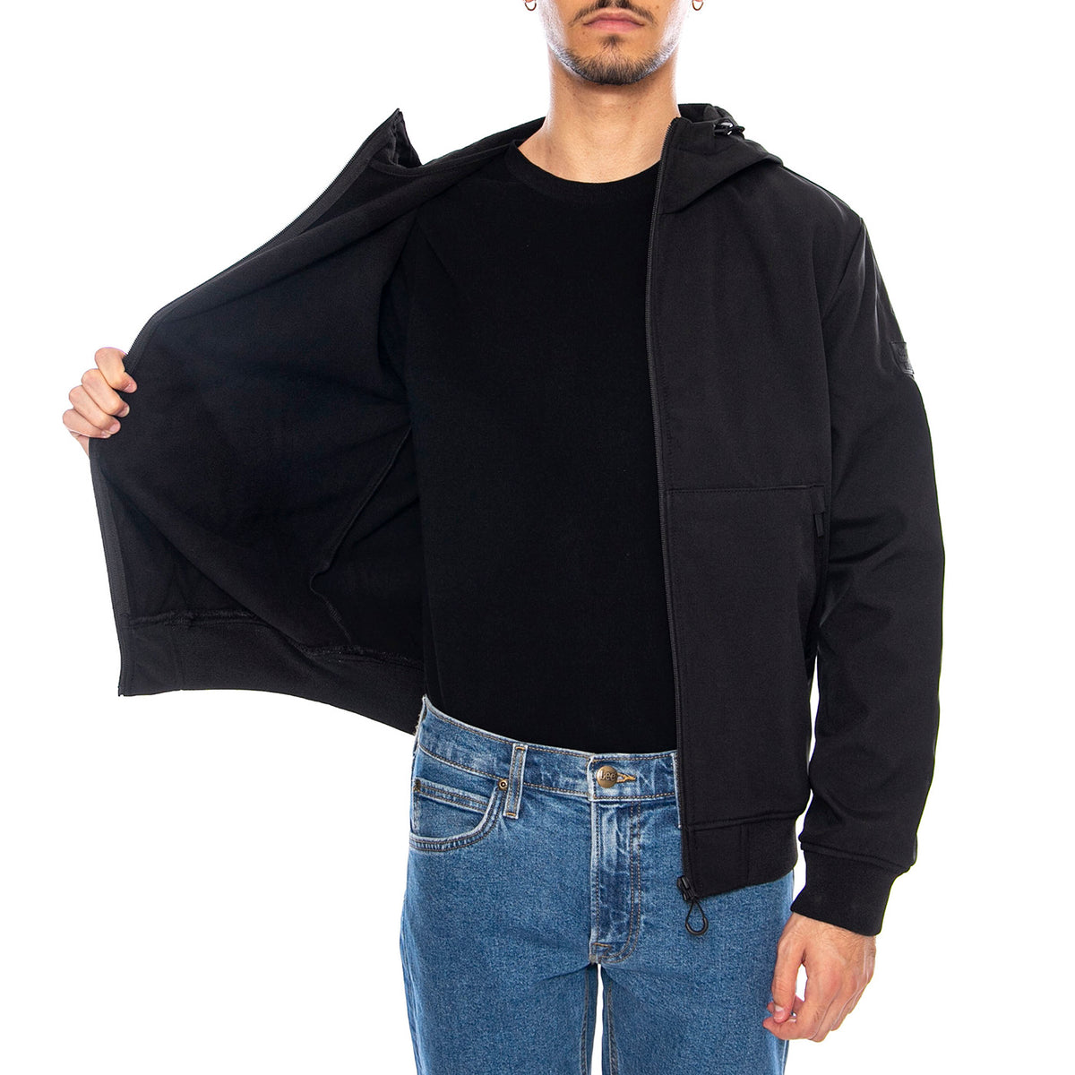 Bowie Softshell Bomber Noos Black - Giacca con Cappouccio Nera 22029276-4498597 . ONLY & SONS 