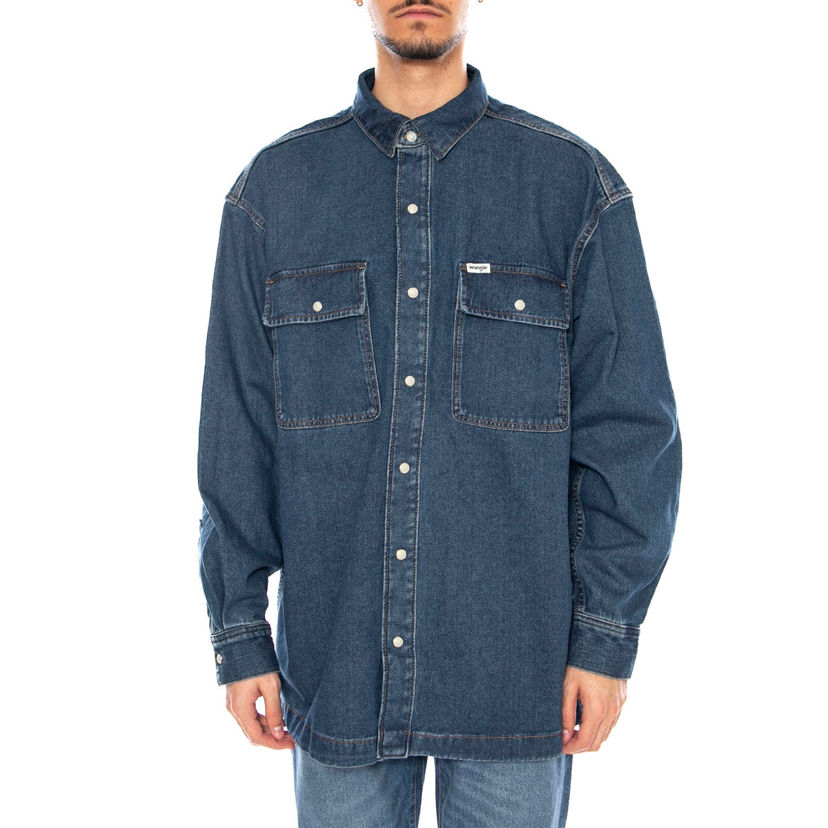Overshirt Retro Blue -- Camicia Overshirt Uomo Blue 112371546 . WRANGLER 