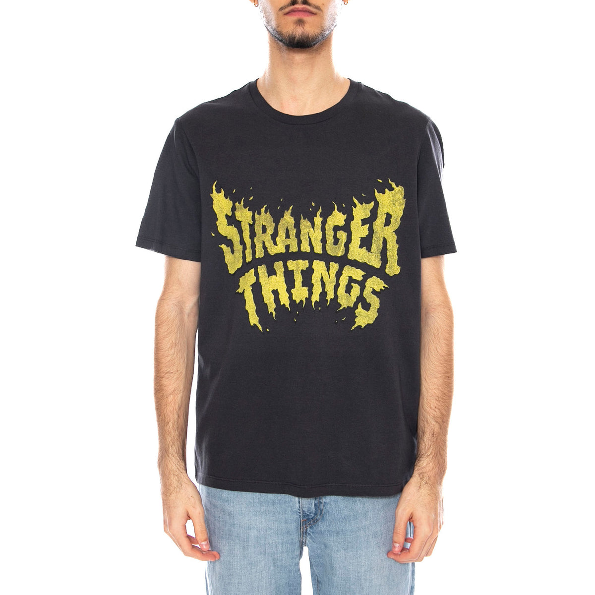 Stranger Things Tee Washed Black - Maglietta Girocollo Uomo Nera 112378547 . WRANGLER 