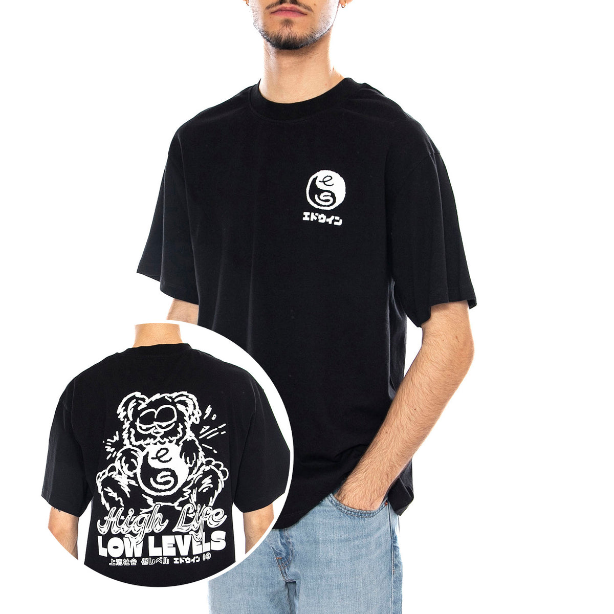 High Bear TS -- Maglietta Uomo Girocollo Nera I035030.89.67. 89.67 EDWIN 