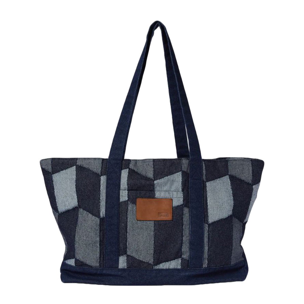 Patchwork Denim Tote Denim - Borsa Tote Shopping Bag Denim Multicolore AC01031 DNM HUF 