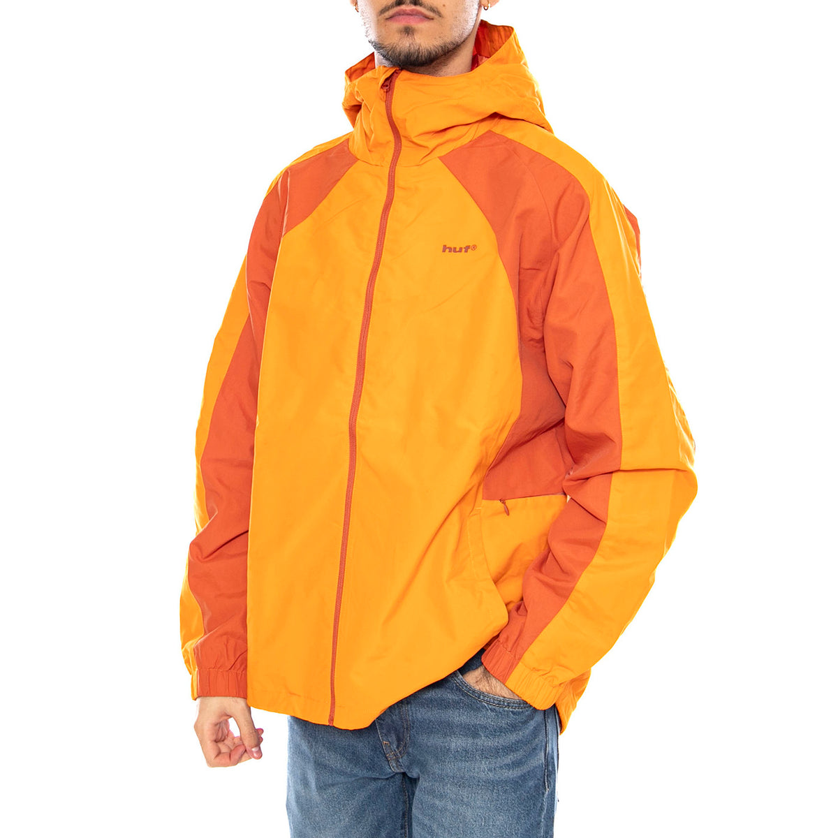 HUF Set Shell Jacket -- Giacca con Cappuccio Uomo Arancione JK00389 ORG HUF 