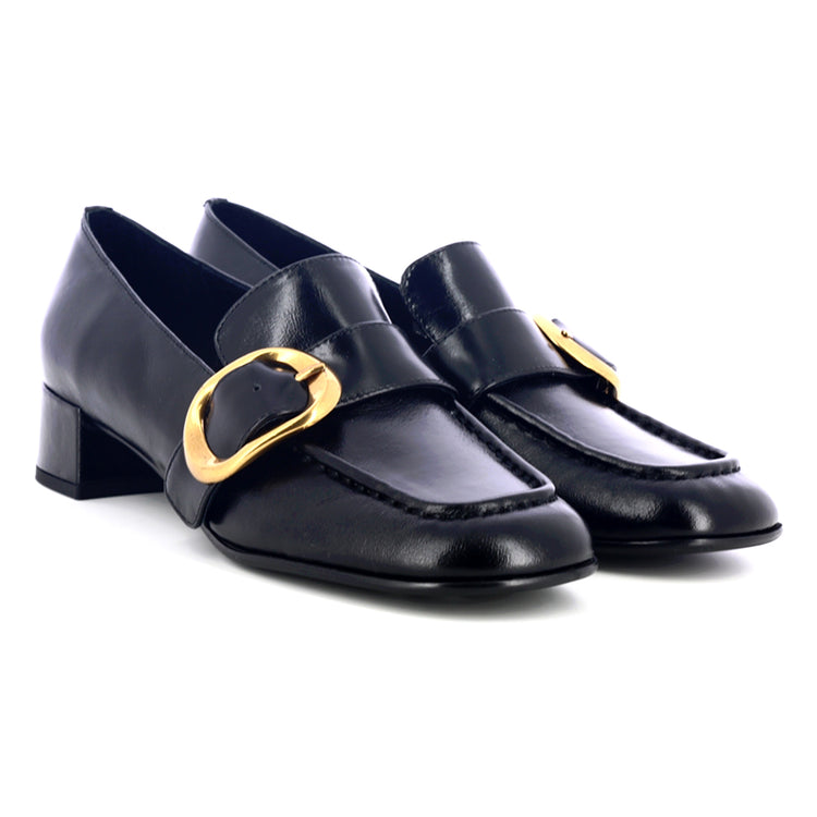 JEFFREY CAMPBELL DOCILE BLACK GOLD - Mocassini Donna Neri JCSU350-02-001 . JEFFREY CAMPBELL 