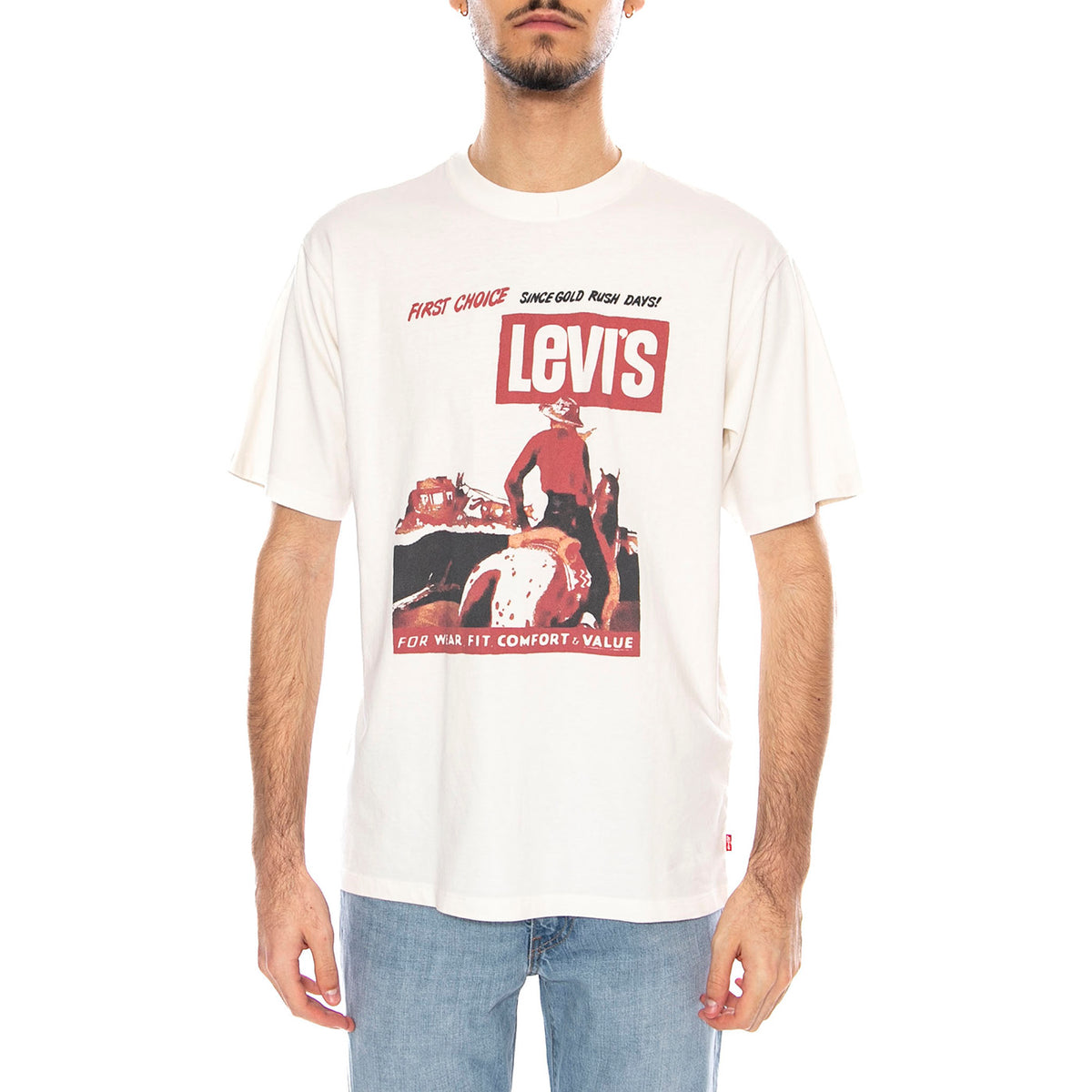 Levi's® T-Shirt a Manica Corta Vintage Panna - Maglietta Girocollo Uomo Bianca 87373-0228 . LEVIS 
