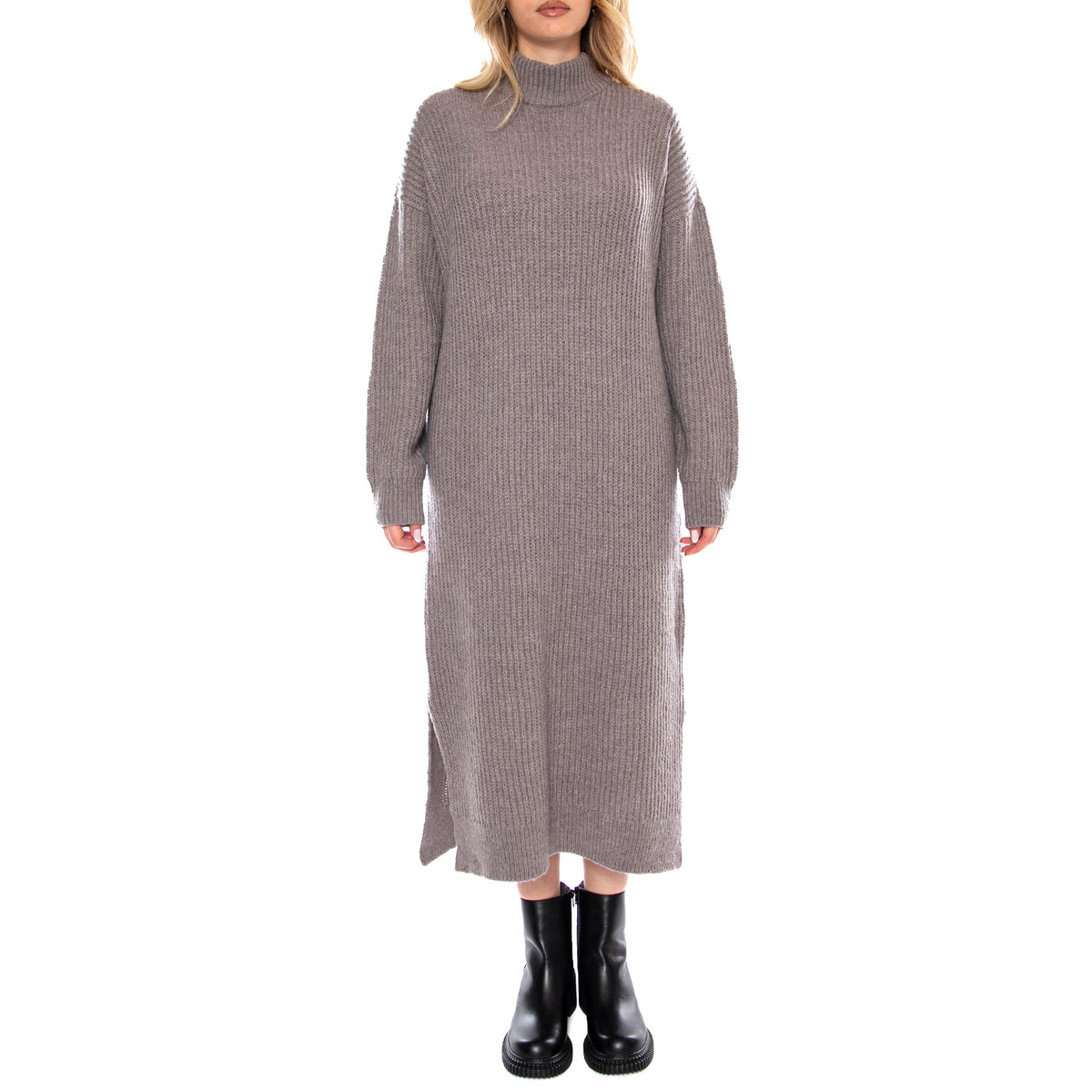 Pippalika Abito Lungo Gull Melange -- Abito Donna Grigio 203377148 3803m MINIMUM 