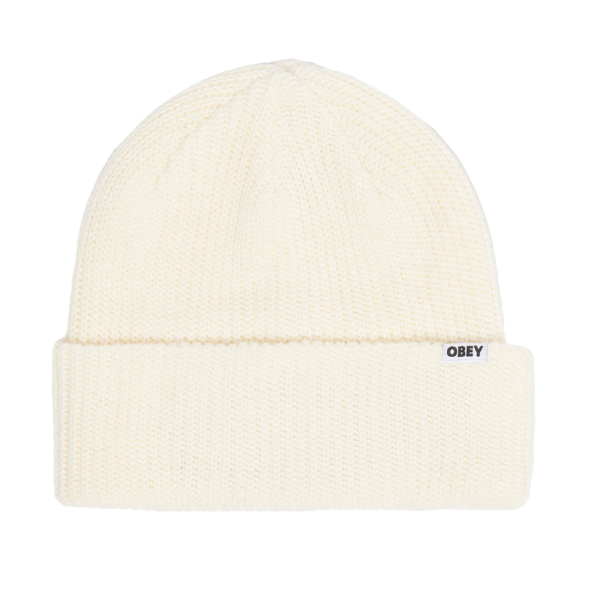 Bold Organic Beanie Unbleached - Berretto in Maglia Bianco 100030170 UBL OBEY 