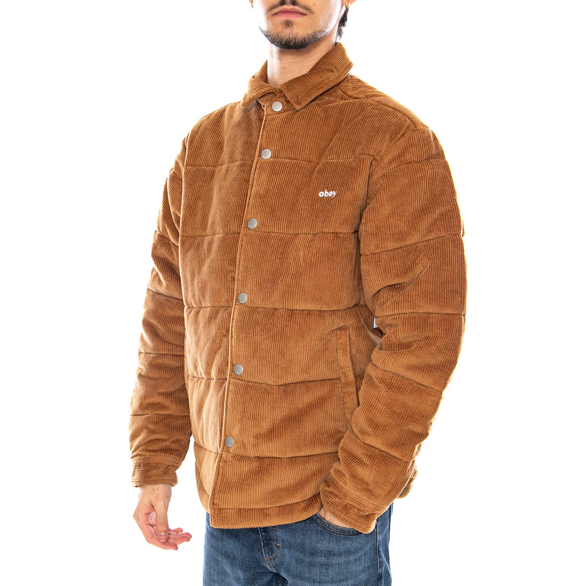 Grand Cord Shirt Jacket Brown - Giacca Uomo Marrone 121160051 CTU OBEY 