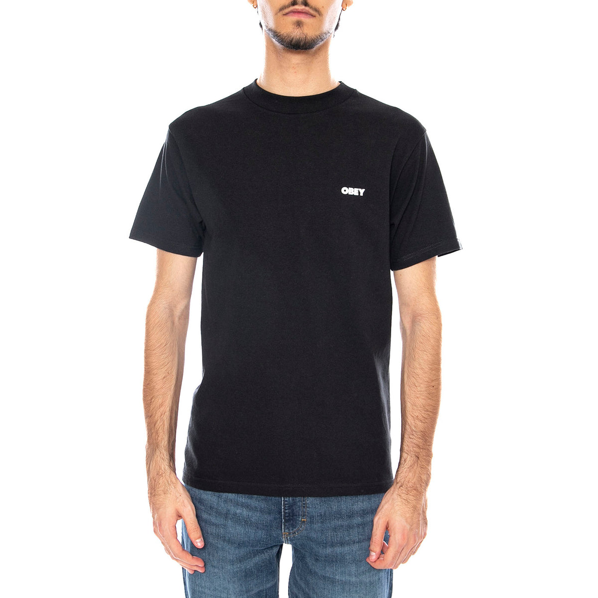 Obey Target Icon Tee Black - Maglietta Girocollo Uomo Nera 165264065 BLK OBEY 