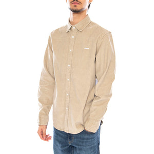 Grafton Cord Woven Abbey Stone Shirt - Camicia Uomo Beige 181200399 ABS OBEY 