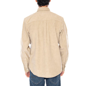 Grafton Cord Woven Abbey Stone Shirt - Camicia Uomo Beige 181200399 ABS OBEY 