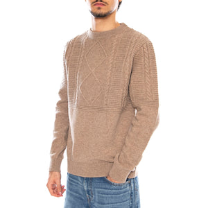 Hudson Olow Sweater - Maglione Girocollo Uomo Marrone PULL-HUDS-MARR BROWN OLOW 