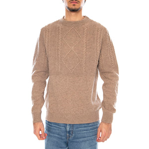 Hudson Olow Sweater - Maglione Girocollo Uomo Marrone PULL-HUDS-MARR BROWN OLOW 