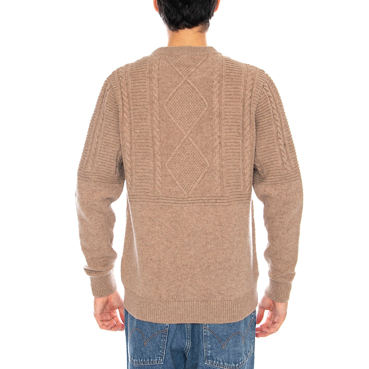 Hudson Olow Sweater - Maglione Girocollo Uomo Marrone PULL-HUDS-MARR BROWN OLOW 