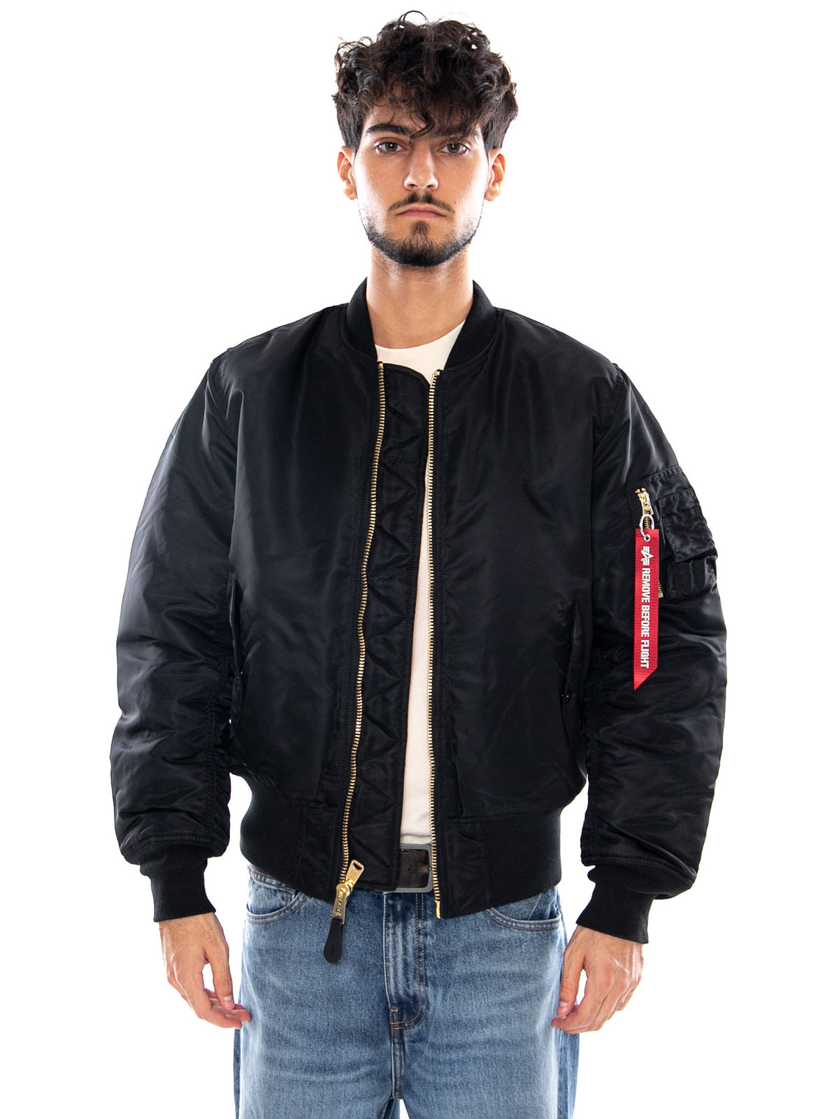 MA-1 HERITAGE BOMBER JACKET BLACK - Giacca Reversibile Uomo Nera 100101 03 ALPHA INDUSTRIES 