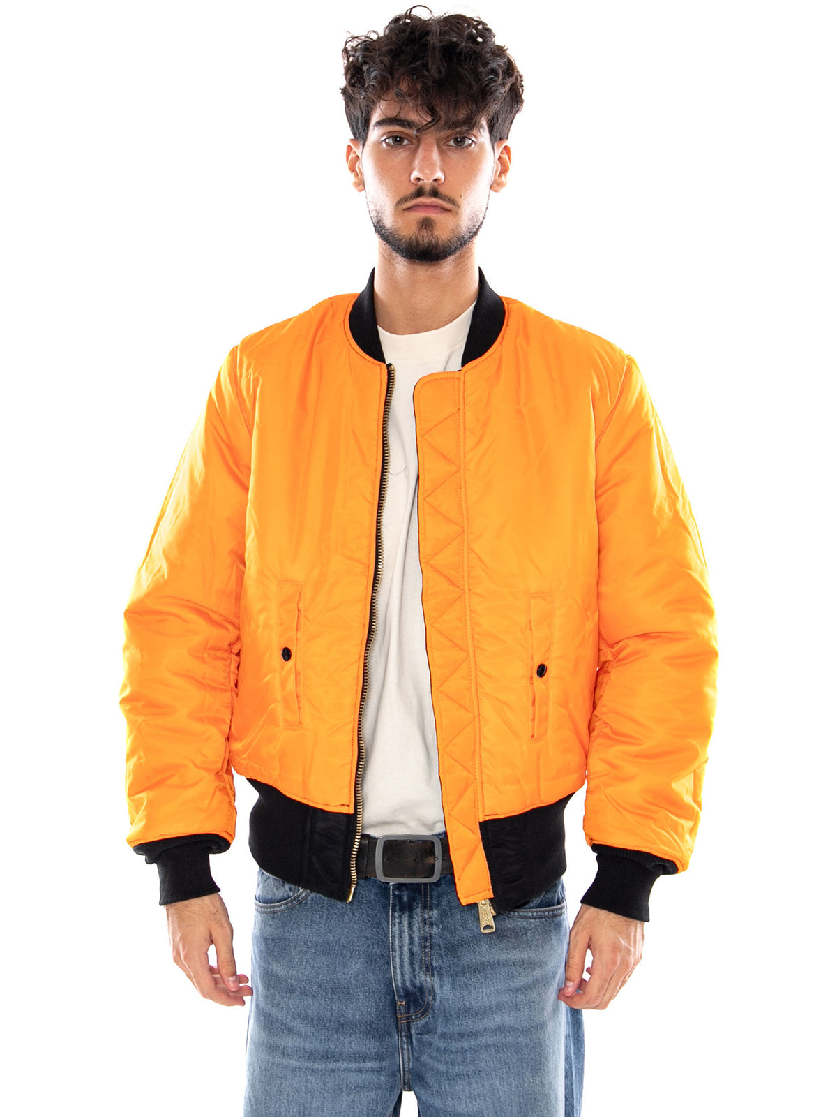 MA-1 HERITAGE BOMBER JACKET BLACK - Giacca Uomo Nera 100101 03 ALPHA INDUSTRIES 