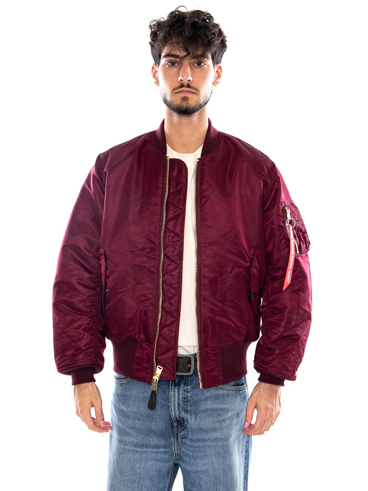 MA-1 HERITAGE BOMBER JACKET DARK CHERRY - Giacca Uomo Rossa 100101 608 ALPHA INDUSTRIES 