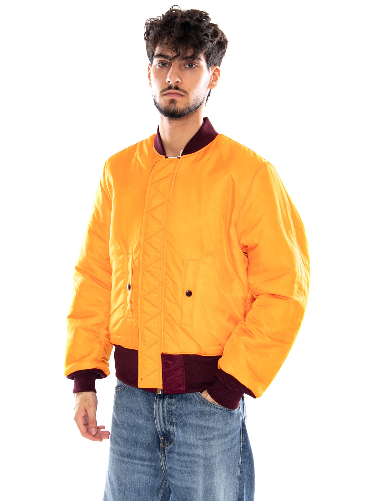 MA-1 HERITAGE BOMBER JACKET DARK CHERRY - Giacca Uomo Rossa 100101 608 ALPHA INDUSTRIES 