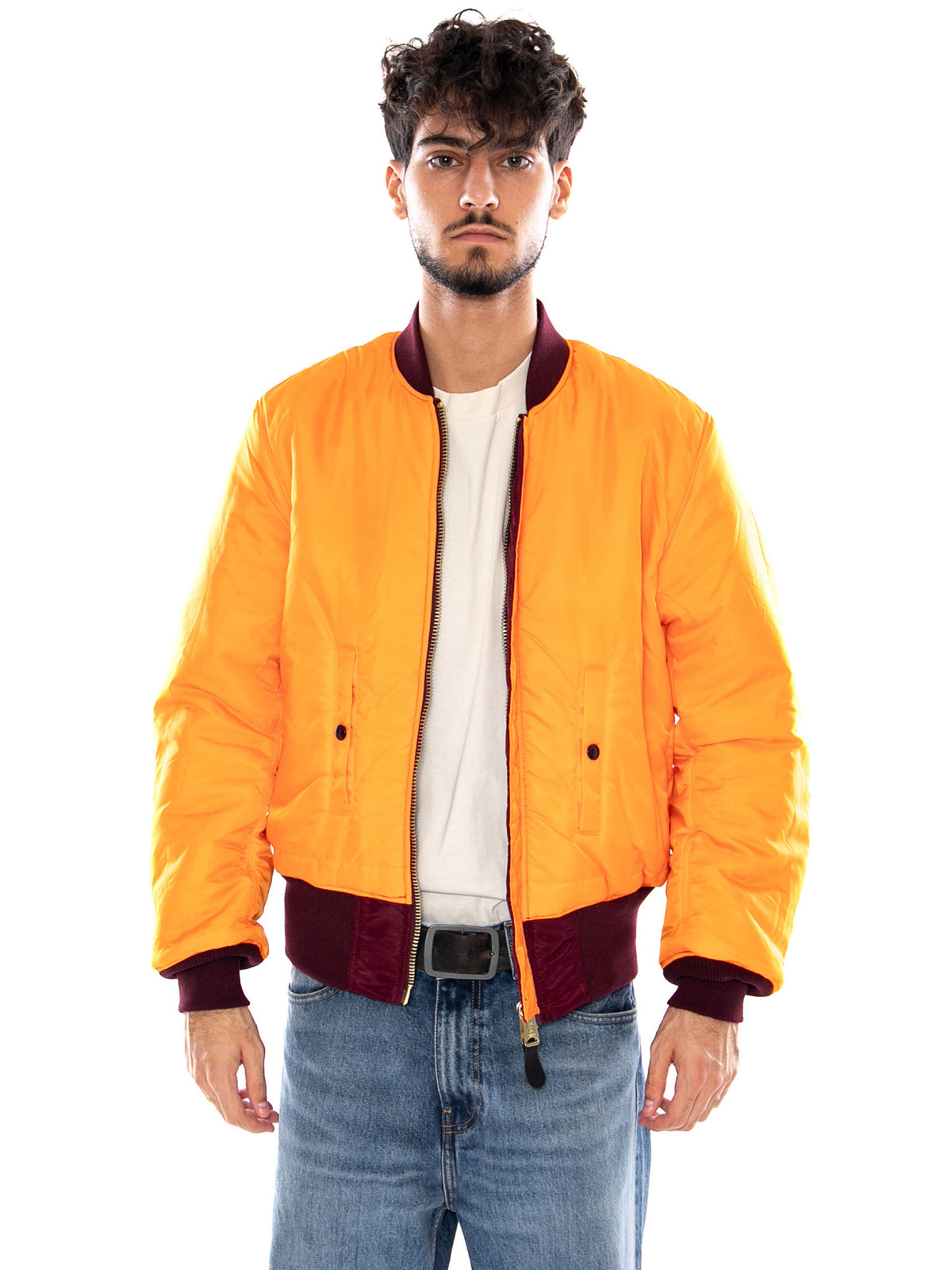 MA-1 HERITAGE BOMBER JACKET DARK CHERRY - Giacca Uomo Rossa 100101 608 ALPHA INDUSTRIES 