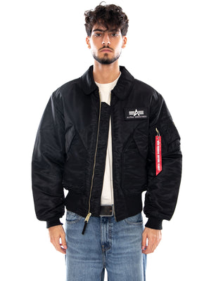 CWU 45 BOMBER JACKET BLACK - Giacca Bomber Uomo Nera 100102 03 ALPHA INDUSTRIES 