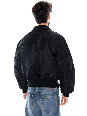 CWU 45 BOMBER JACKET BLACK - Giacca Bomber Uomo Nera 100102 03 ALPHA INDUSTRIES 