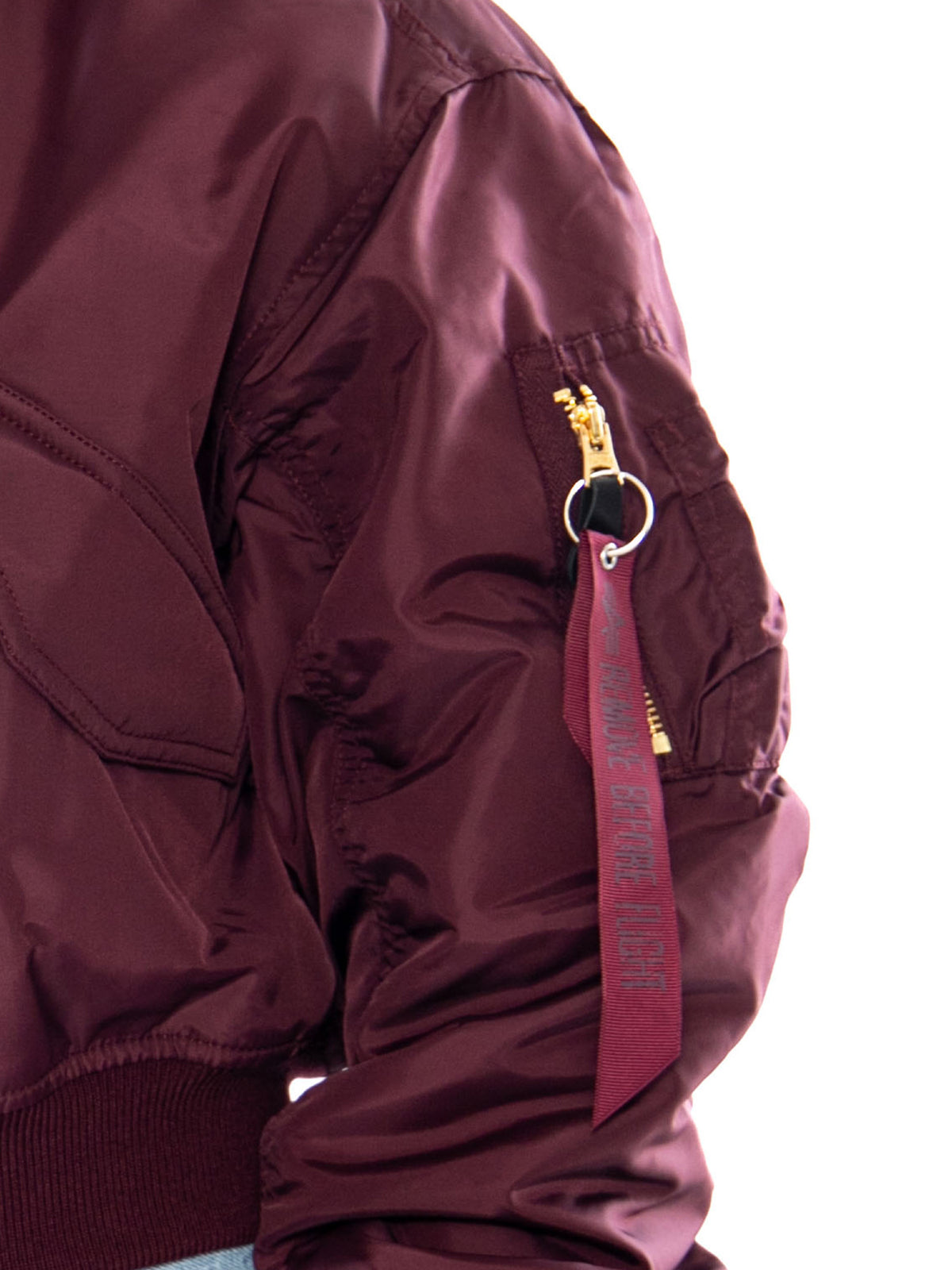 MA-1 Cropped Bomber -- Giacca Donna Dark Cherry Bordeaux F258010 608 ALPHA INDUSTRIES 