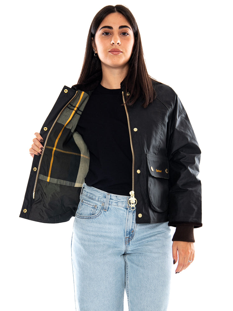 Barbour Cropped Beadnell Wax Jacket Sage / Ancient - Giacca Donna Verde 262MLWX1403 SG51 BARBOUR 