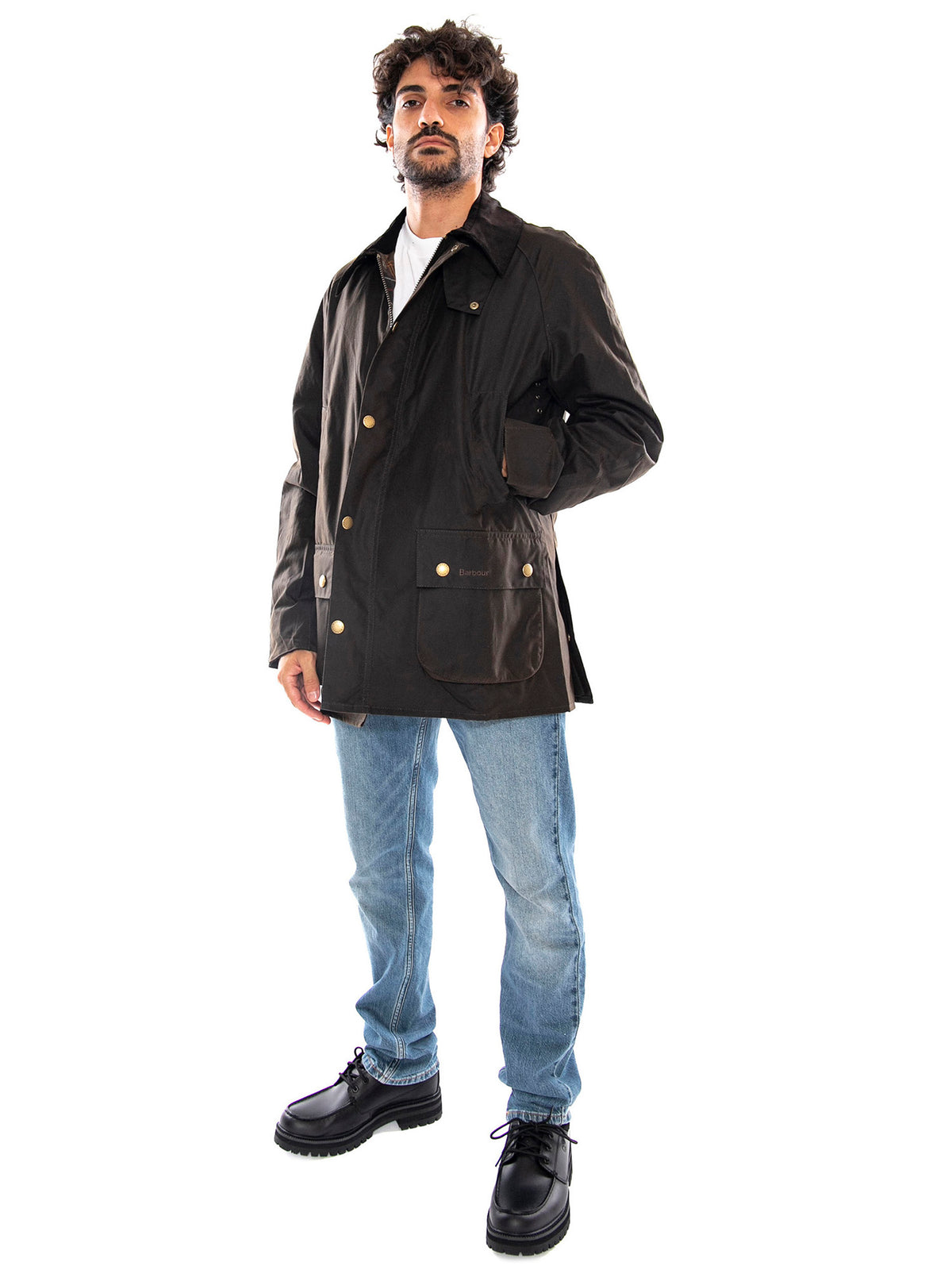 Ashby Wax Jacket Olive / Brown - Giacca Uomo Verde Oliva / Marrone 262MMWX0339 OL71 BARBOUR 