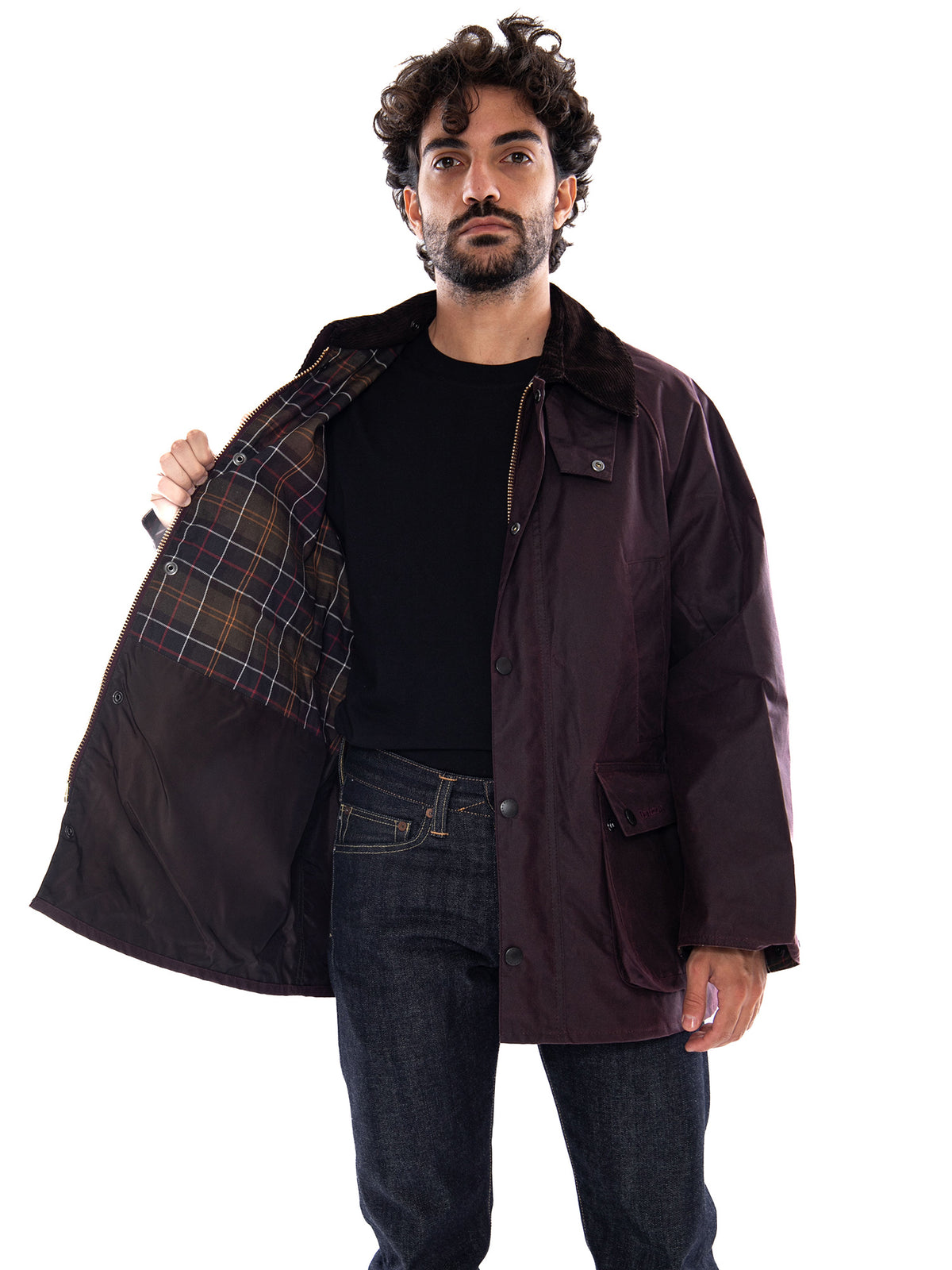 Barbour OS Bedale Wax Bordeaux - Giacca Uomo Bordeaux 262MMWX1679 RE91 BARBOUR 