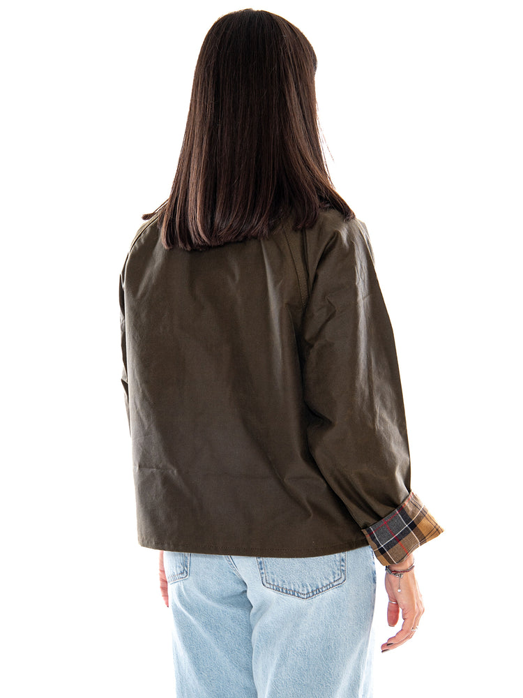 Barbour Women's Spey Wax Jacket Beech / Dress - Giacca Donna Verde Marrone MLWX1414 SN91 BARBOUR 