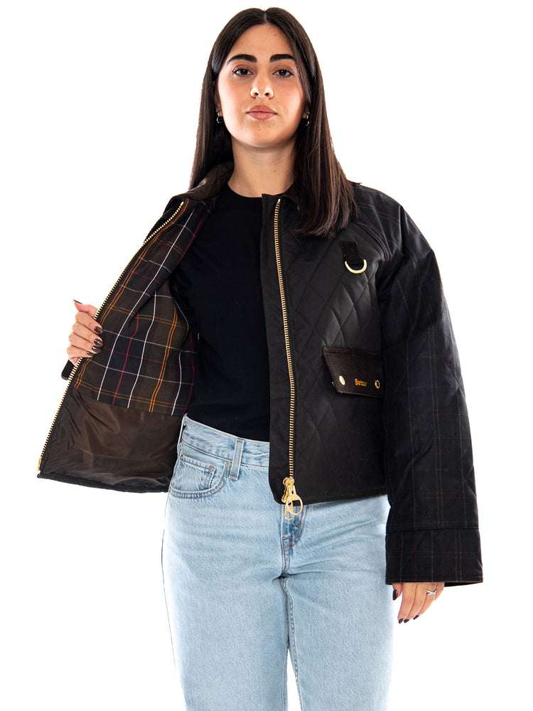 Barbour Icons TTN Quilted Spey Wax Jacket Olive / Brown - Giacca Donna Marrone MLWX1597 OL71 BARBOUR 