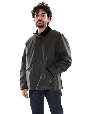Barbour Short Liddesdale Wax Jacket Sage - Giacca Uomo Verde<BR/><BR/> MWX2592 SG71 BARBOUR 