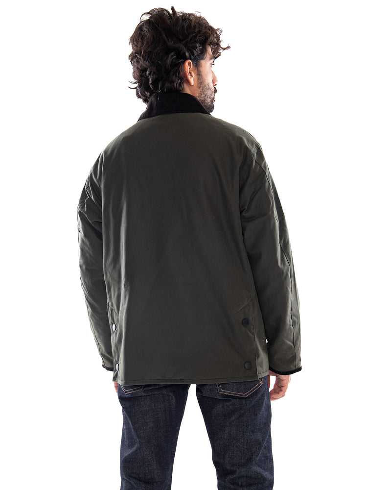 Barbour Short Liddesdale Wax Jacket Sage - Giacca Uomo Verde<BR/><BR/> MWX2592 SG71 BARBOUR 