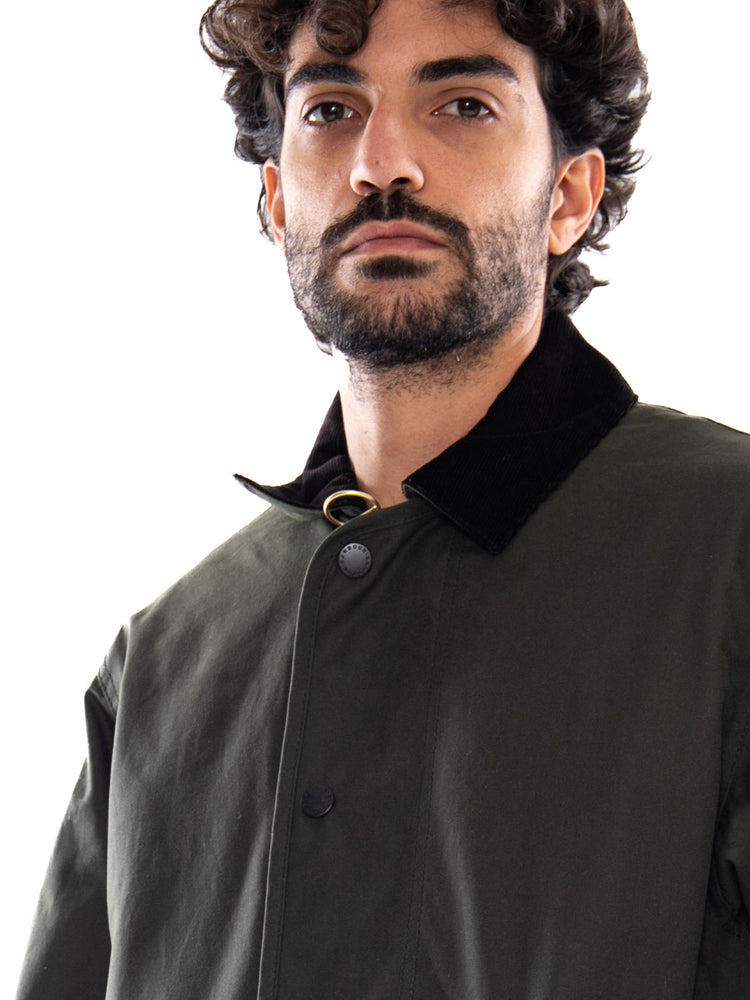 Barbour Short Liddesdale Wax Jacket Sage - Giacca Uomo Verde<BR/><BR/> MWX2592 SG71 BARBOUR 