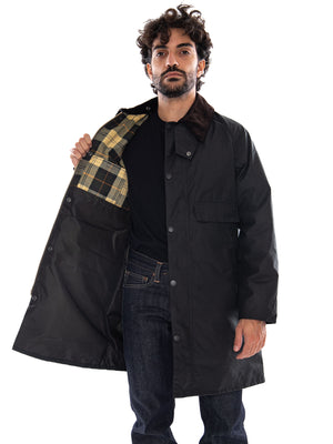 Barbour Long Spey Wax Jacket Sage - Giacca Uomo Verde MWX2594 SG51 BARBOUR 