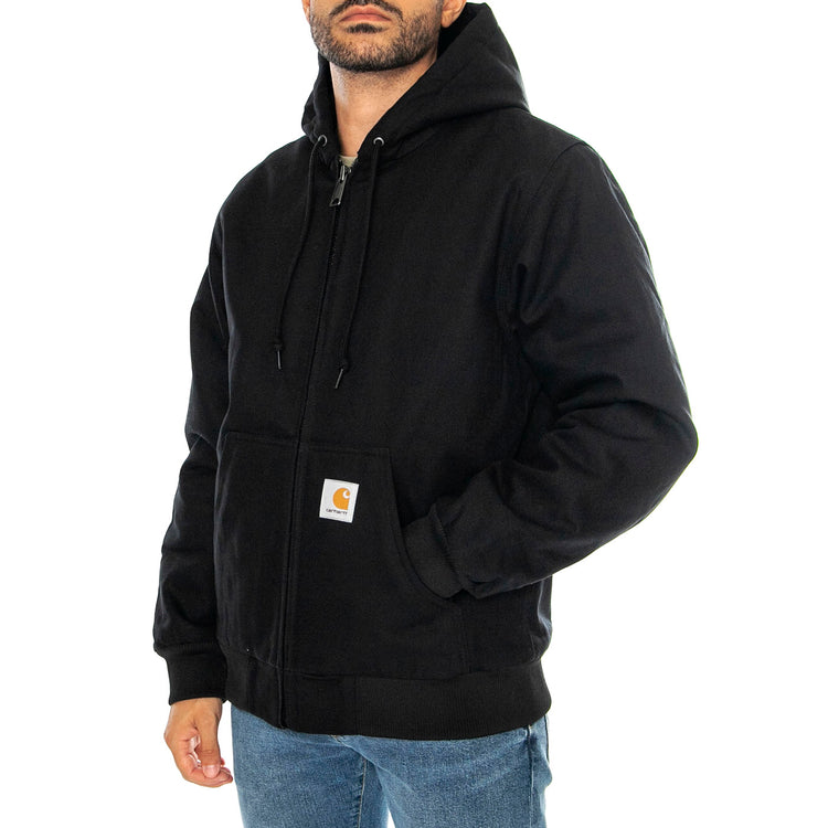 ACTIVE JACKET BLACK - Giacca con Cappuccio Uomo Nera I023083 8901 CARHARTT WIP 